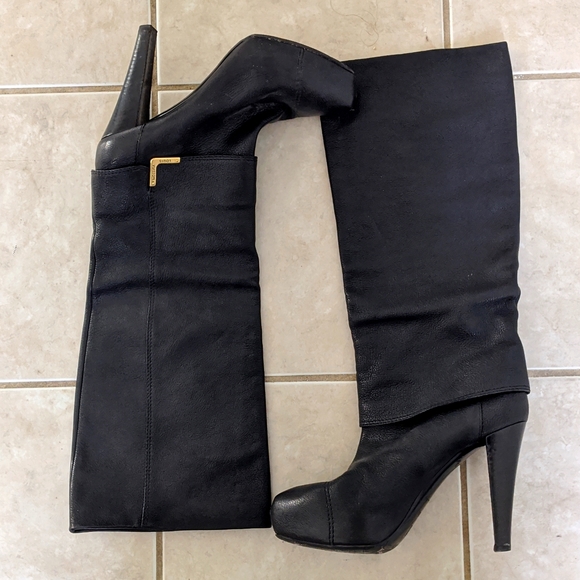 Louis Vuitton knee high black boots, size FR40 1/5, US 7.5 - Picture 1 of 10